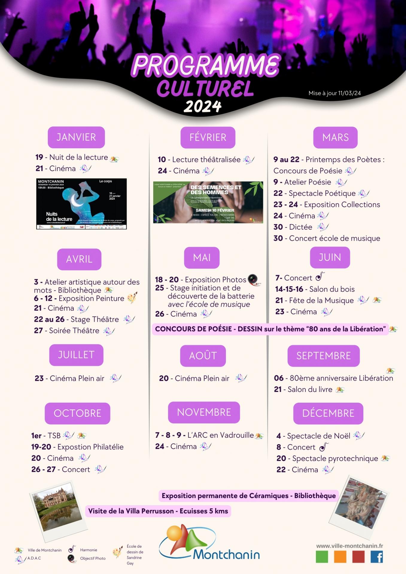 programme culturel montchanin 2024