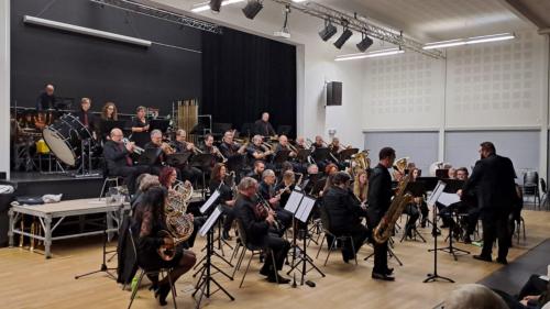Les musiciens de l'Harmonie pendant le concert d'hiver