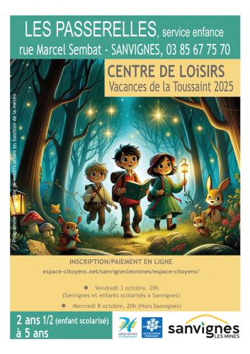 programme des vacances de la toussaint pour les enfants de maternelle