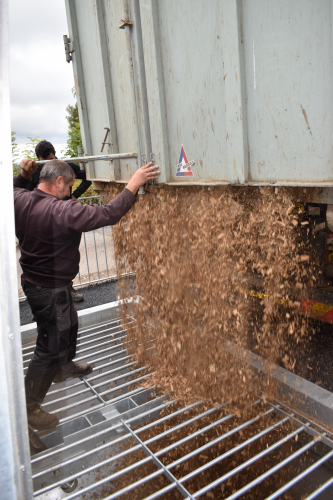 livraison de plaquettes de bois déchiqueté