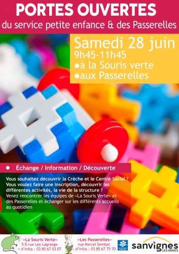 portes ouvertes de la crèche et des Passerelles le 28 juin