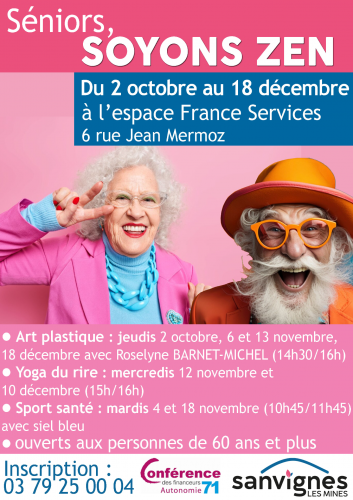 séniors, soyons zen des activités pour les 60 ans et plus