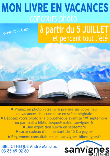 Concours photographique mon livre en vacances