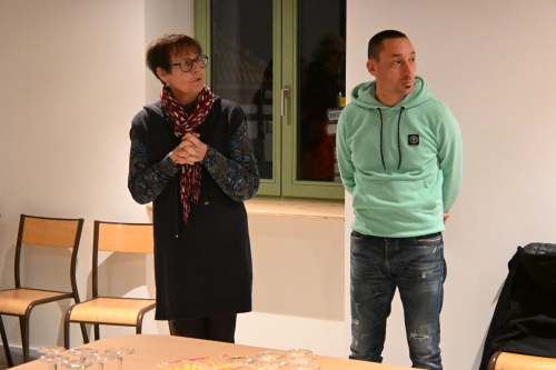 viviane perrin et sylvain lafay accueillent les acteurs d'octobre rose pour un pot convivial