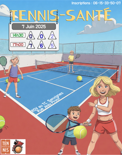 affiche tennis santé 2025