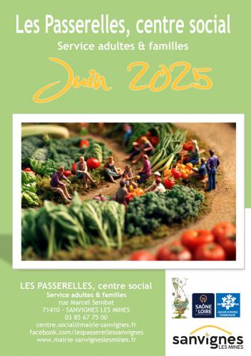 première page du programme de juin service adultes et familles