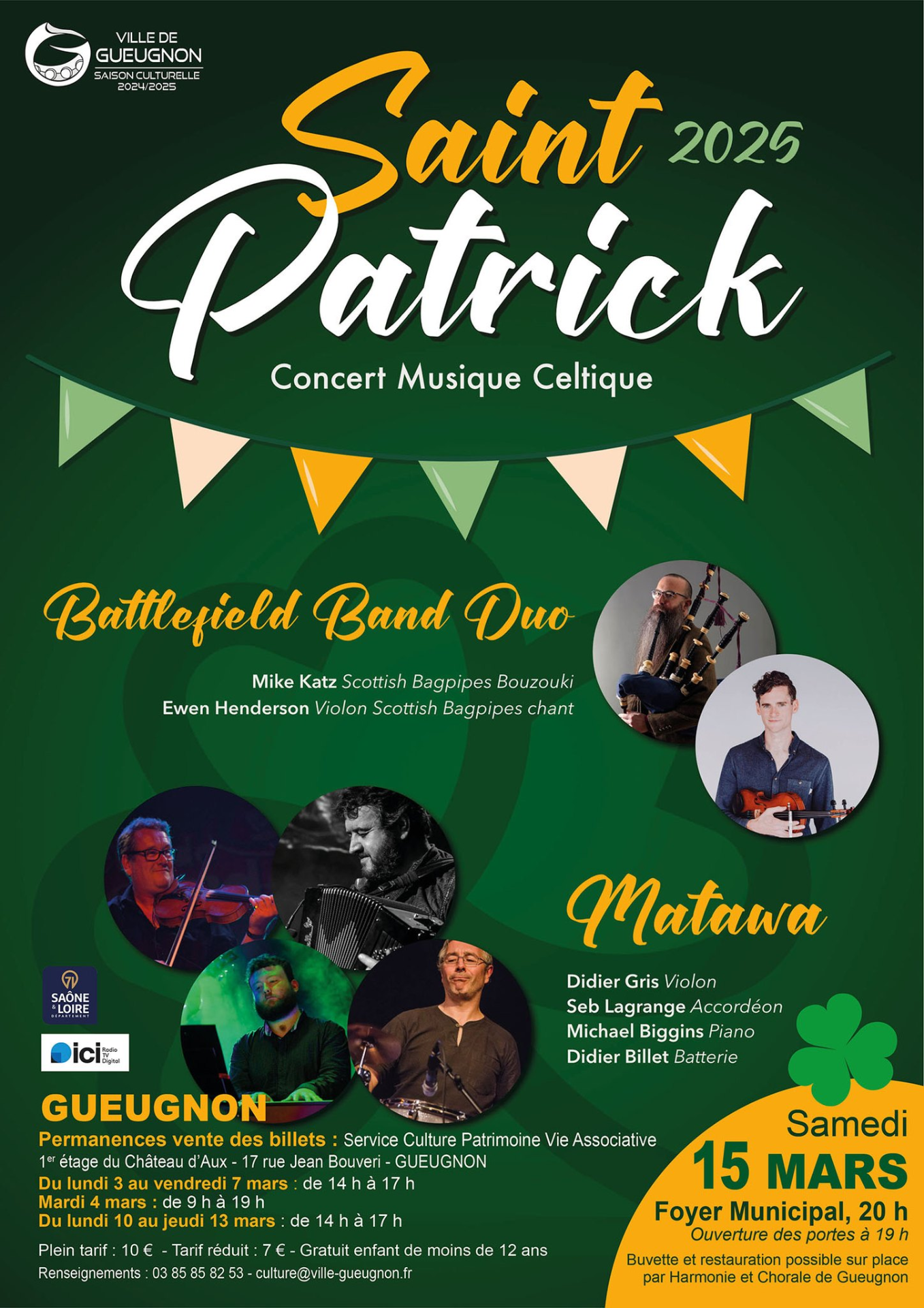 Soirée Saint Patrick à Gueugnon