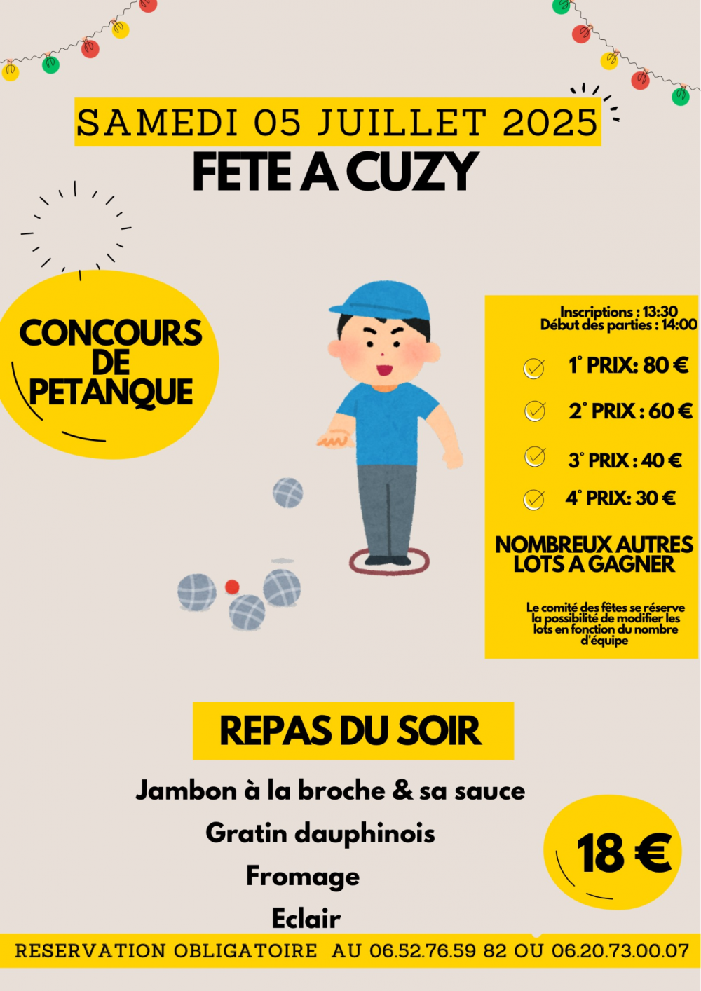 Affiche fête de Cuzy 5 juillet 2025