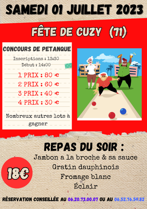 Affiche fête de Cuzy