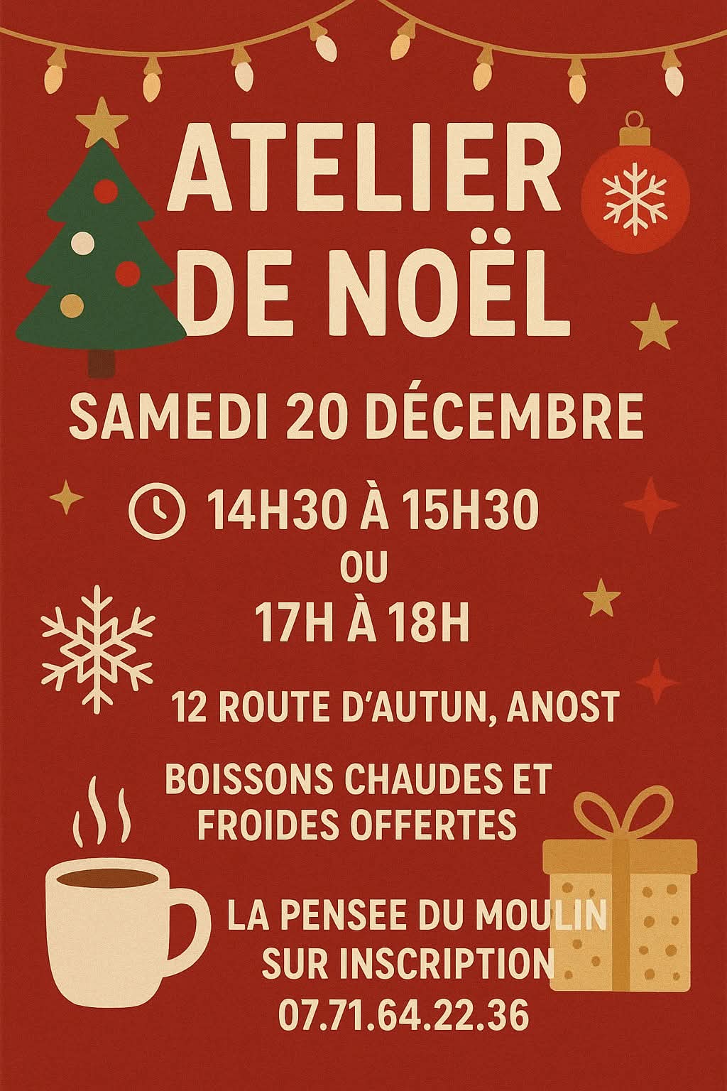 atelier de noel fleurs